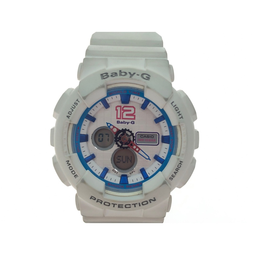 ▼▼CASIO カシオ レディース腕時計 クオーツ Baby-G PROTECTION  BA-120-7BJF ホワイトファッション小物