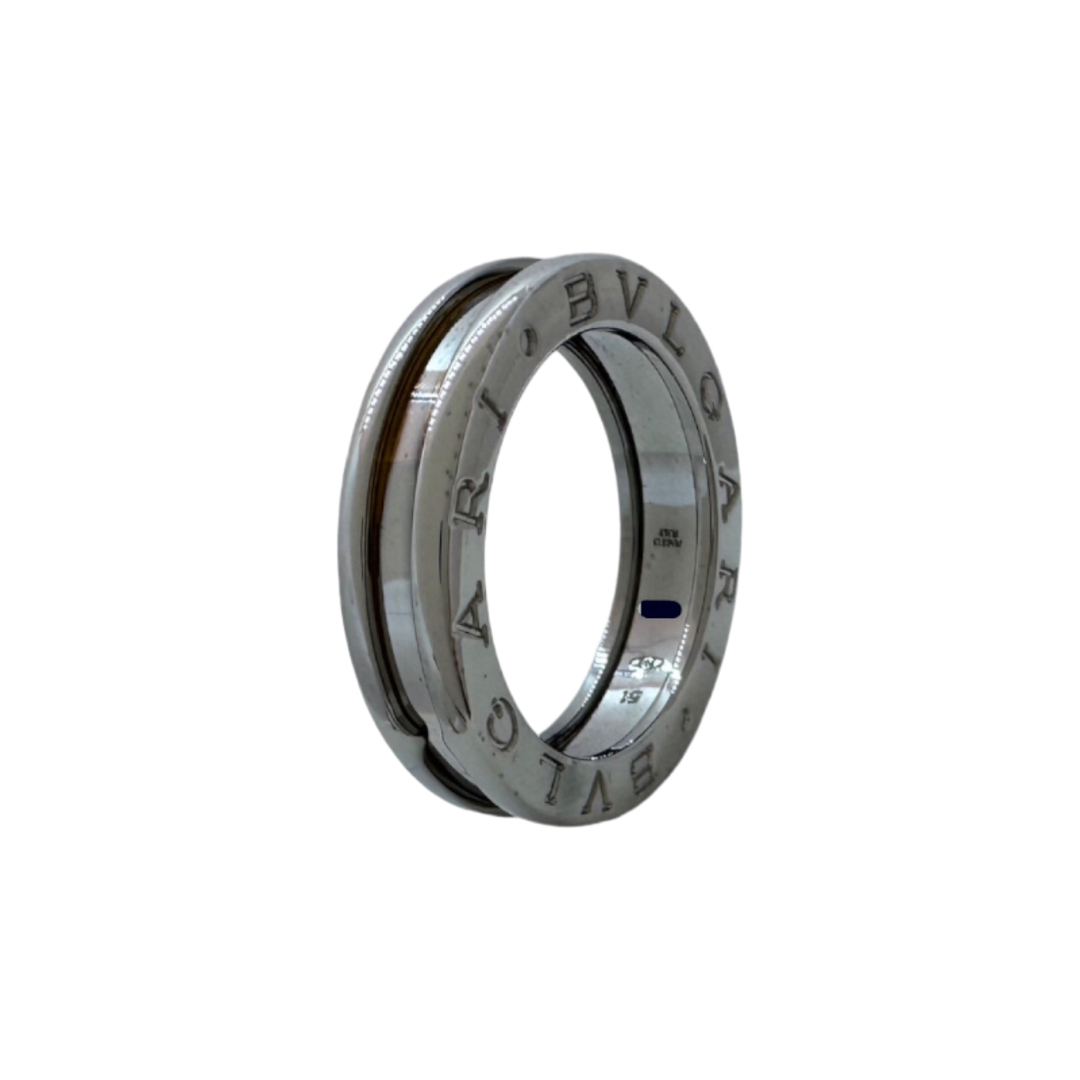 ブルガリ BVLGARI ビー・ゼロワン リング 1バンド K18ホワイトゴールド