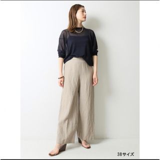 プラージュ(Plage)のPlage Linen Relax パンツ　38(カジュアルパンツ)