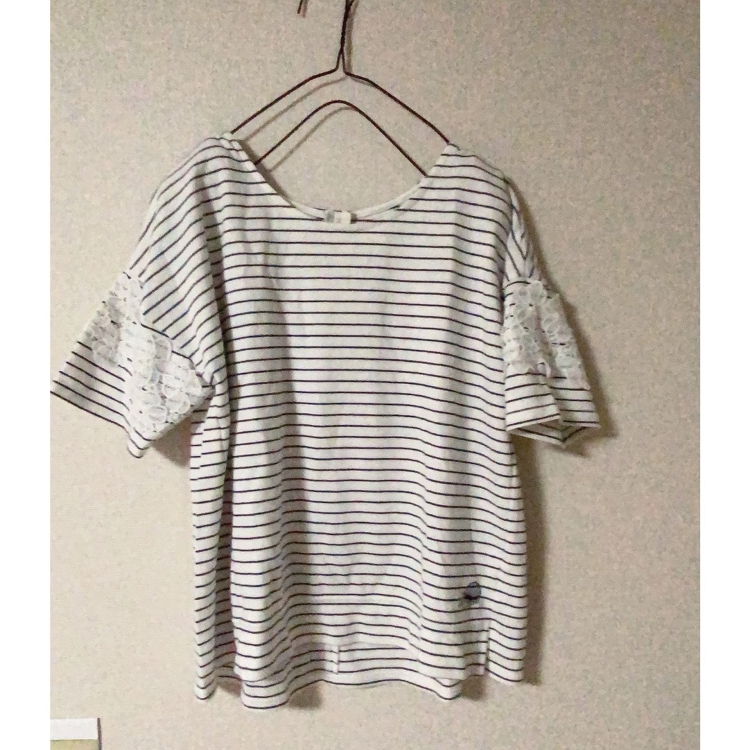 カットソー♡Tシャツ♡白黒♡ボーダー レディースのトップス(カットソー(半袖/袖なし))の商品写真
