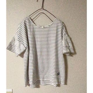 カットソー♡Tシャツ♡白黒♡ボーダー(カットソー(半袖/袖なし))