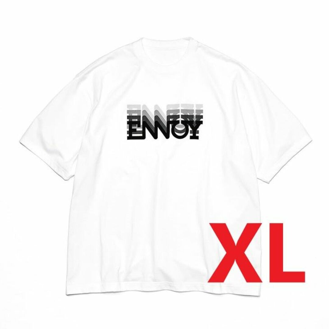 ENNOY エレクトロニックロゴ グラデーションTシャツ Ｌブラック 新品