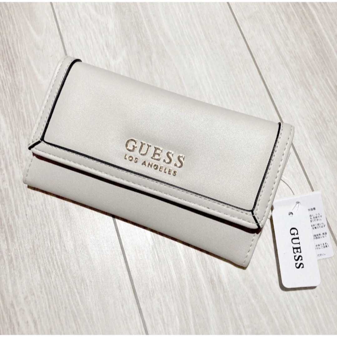 GUESS(ゲス)のguess ゲス★新品 ファスナー 長財布 パイピング ロゴ ウォレット レディースのファッション小物(財布)の商品写真