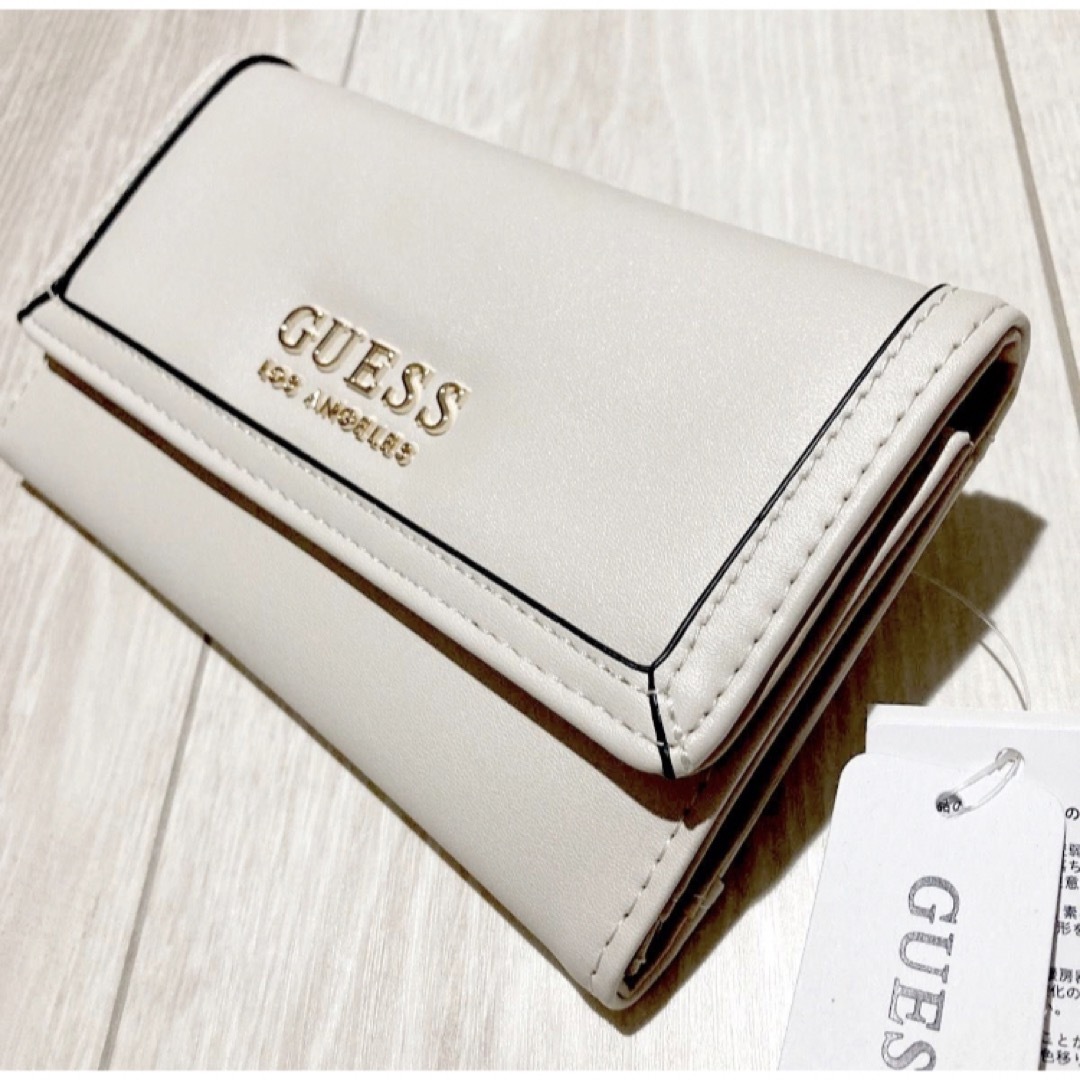 GUESS(ゲス)のguess ゲス★新品 ファスナー 長財布 パイピング ロゴ ウォレット レディースのファッション小物(財布)の商品写真