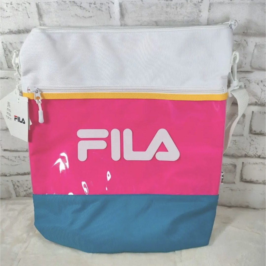 FILA(フィラ)のFILA クリアポケットショルダーバッグ レディース 斜め掛け A4 ピンク レディースのバッグ(ショルダーバッグ)の商品写真