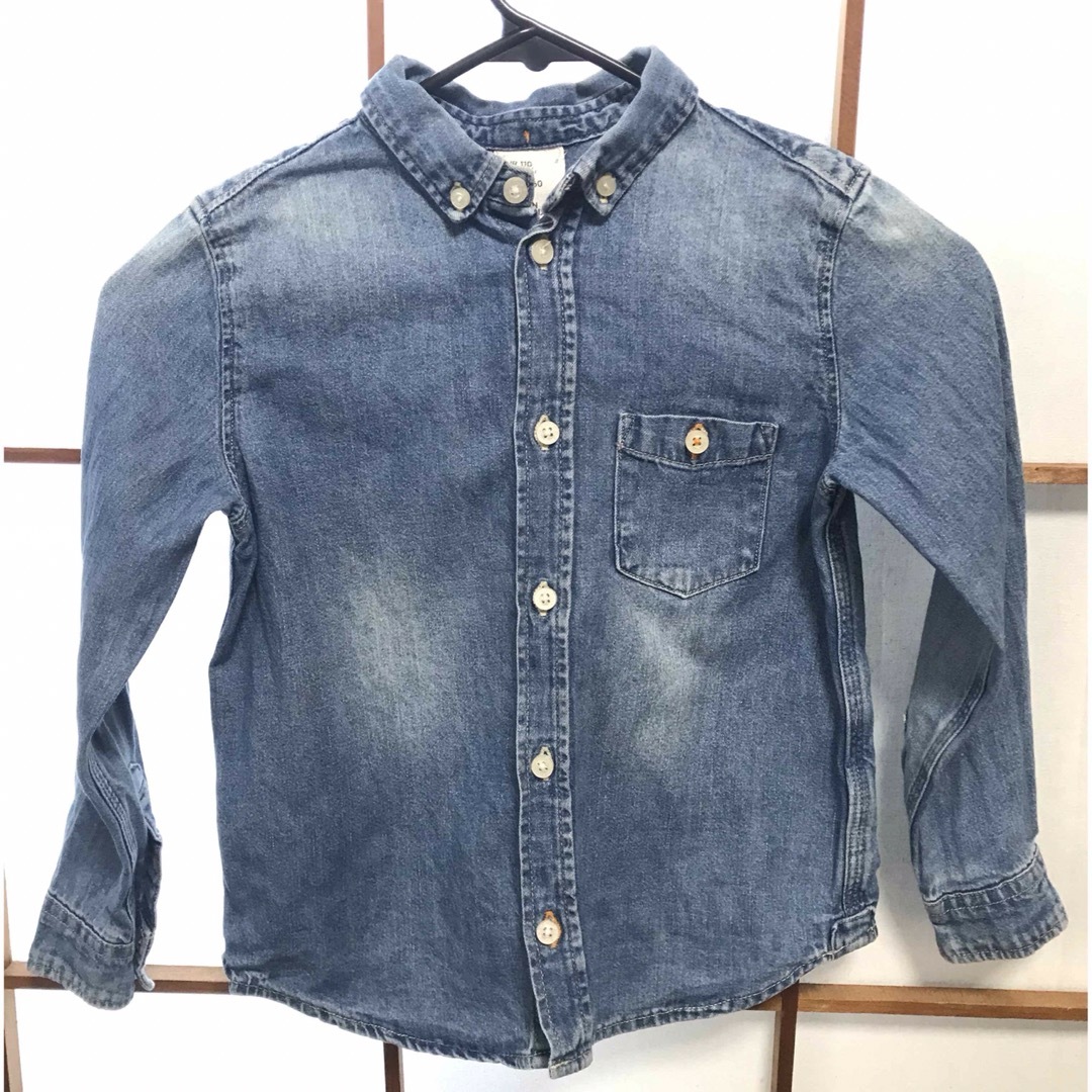 H&M(エイチアンドエム)のデニムシャツ H&M　&DENIM 110 男女兼用 キッズ/ベビー/マタニティのキッズ服男の子用(90cm~)(ジャケット/上着)の商品写真