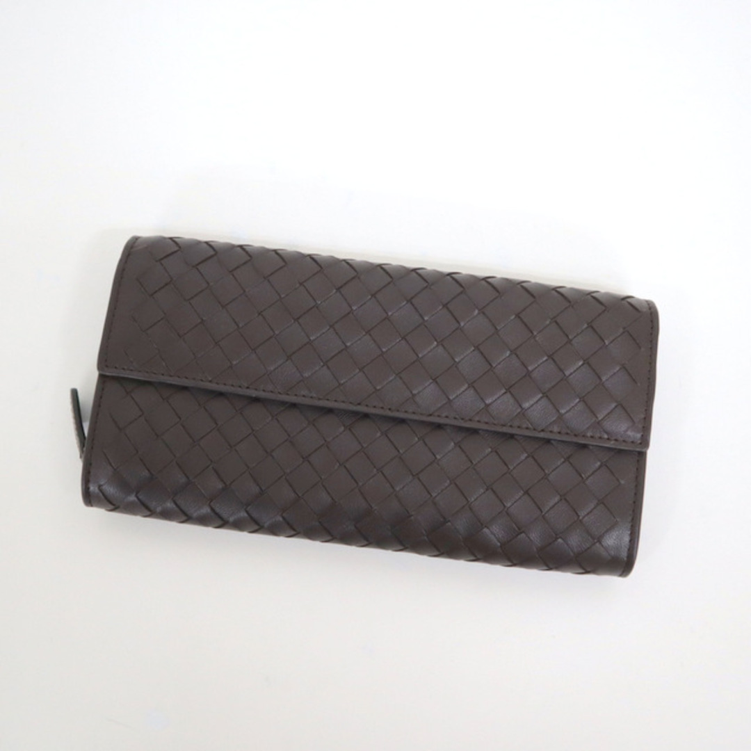 【BOTTEGA VENETA】ボッテガ・ヴェネタ 二つ折り長財布 イントレチャート レザー ブラウン 150509 kr08798kt