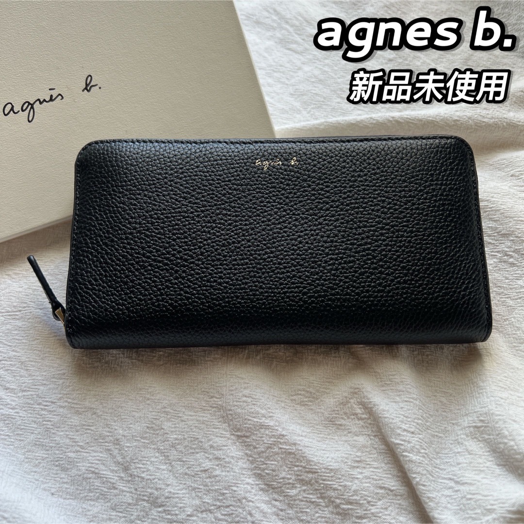 agnes b. - 【新品未使用】アニエスベー ブラック 長財布 ラウンド