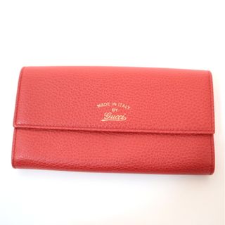 グッチ(Gucci)の【GUCCI】グッチ スウィング 二つ折り長財布 レザー×ゴールド金具 オレンジ 354496 hm08300ar(財布)