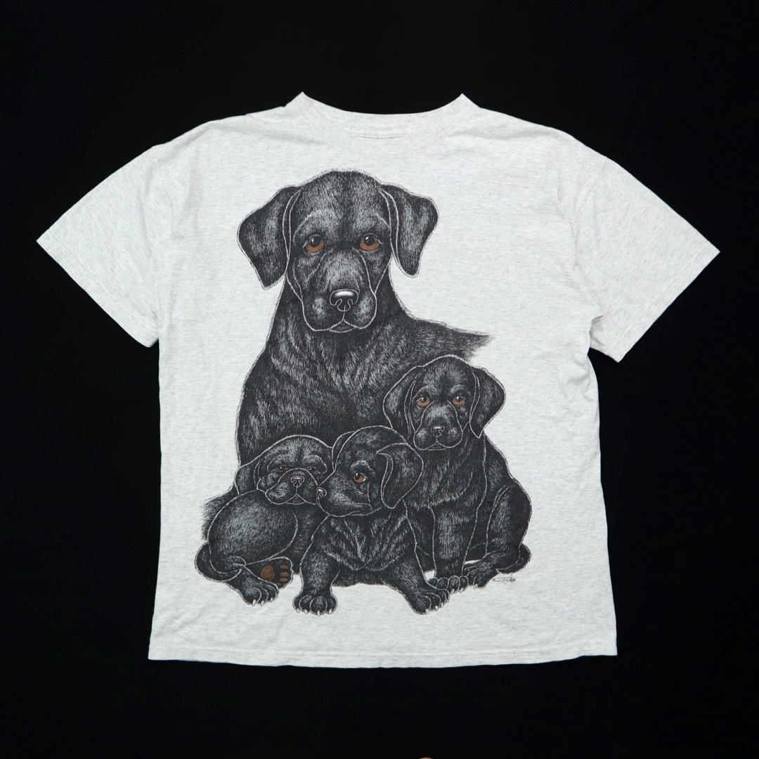 hurugiTシャツ一覧90s ビンテージ USA製 犬 ドッグ Tシャツ アート 動物  映画