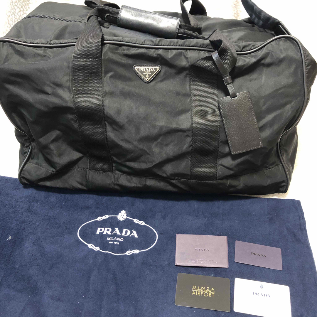 美品 大容量 PRADA 2way ボストンバッグ ショルダーバッグ 軽量 黒