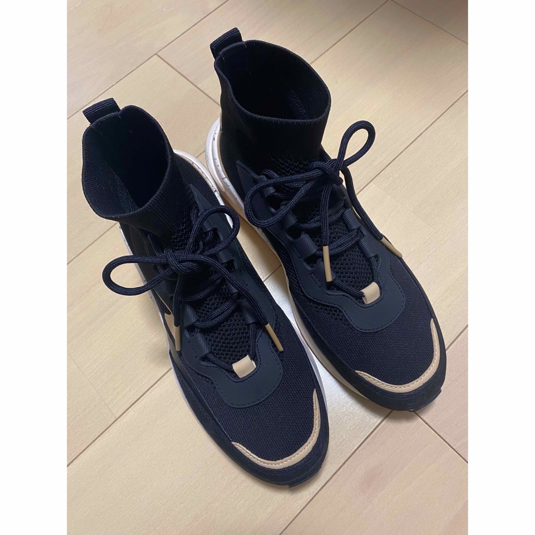 【美品】ZARA コントラスト ハイカット スニーカー サイズ39