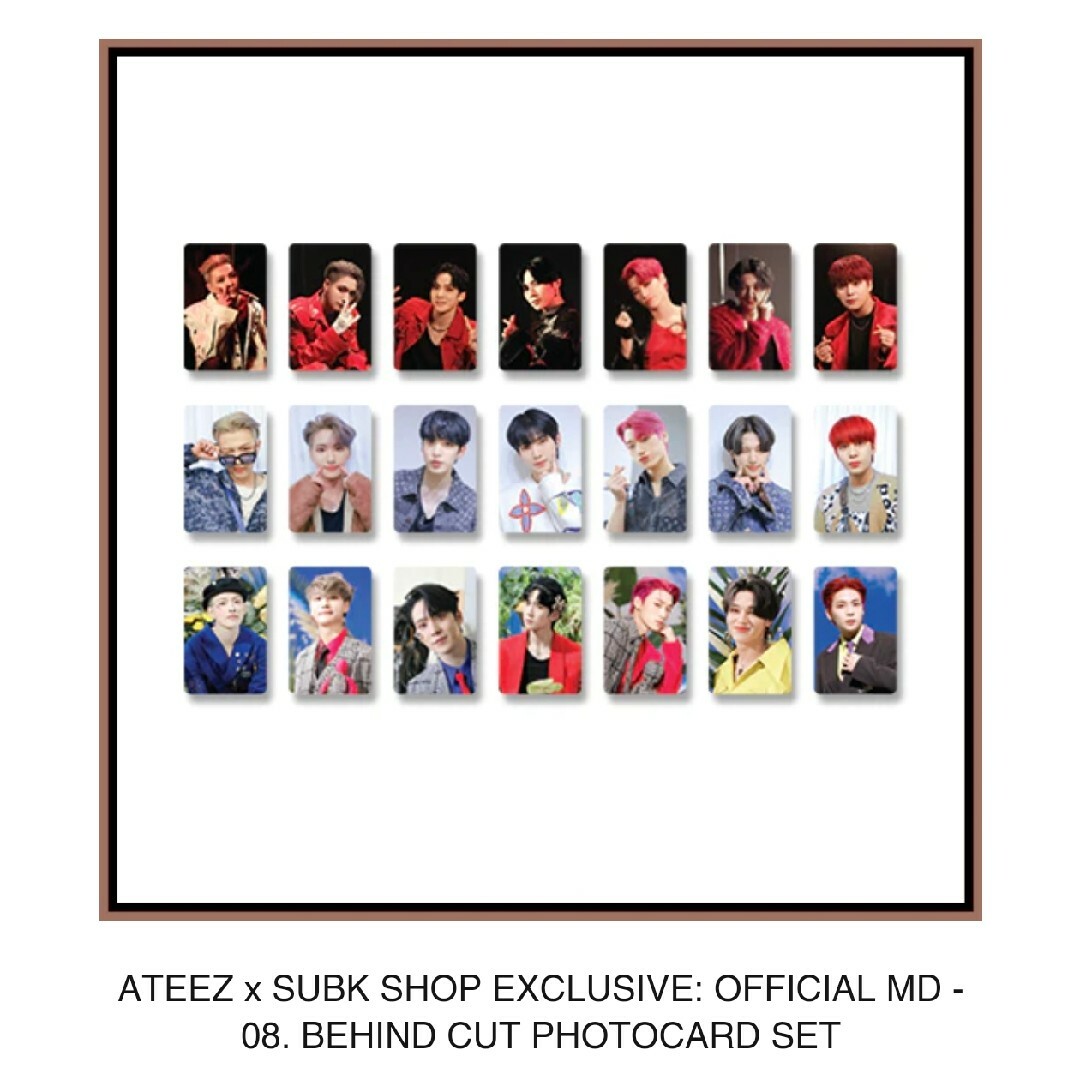 ATEEZ BEHIND CUT PHOTOCARD SUBK OFFICIAL