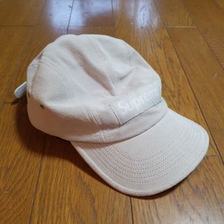 SUPREME シュプリーム 23SS Suede Visor Camp Cap ツバ スウェード BOX ロゴ キャップ ホワイト パープル サイズフリー 正規品 / 31489