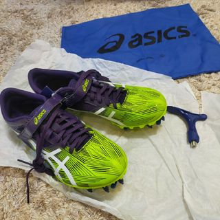 アシックス(asics)の新品未使用！アシックス ヒートスプリント  ナイトシェード×ホワイト  陸上(陸上競技)