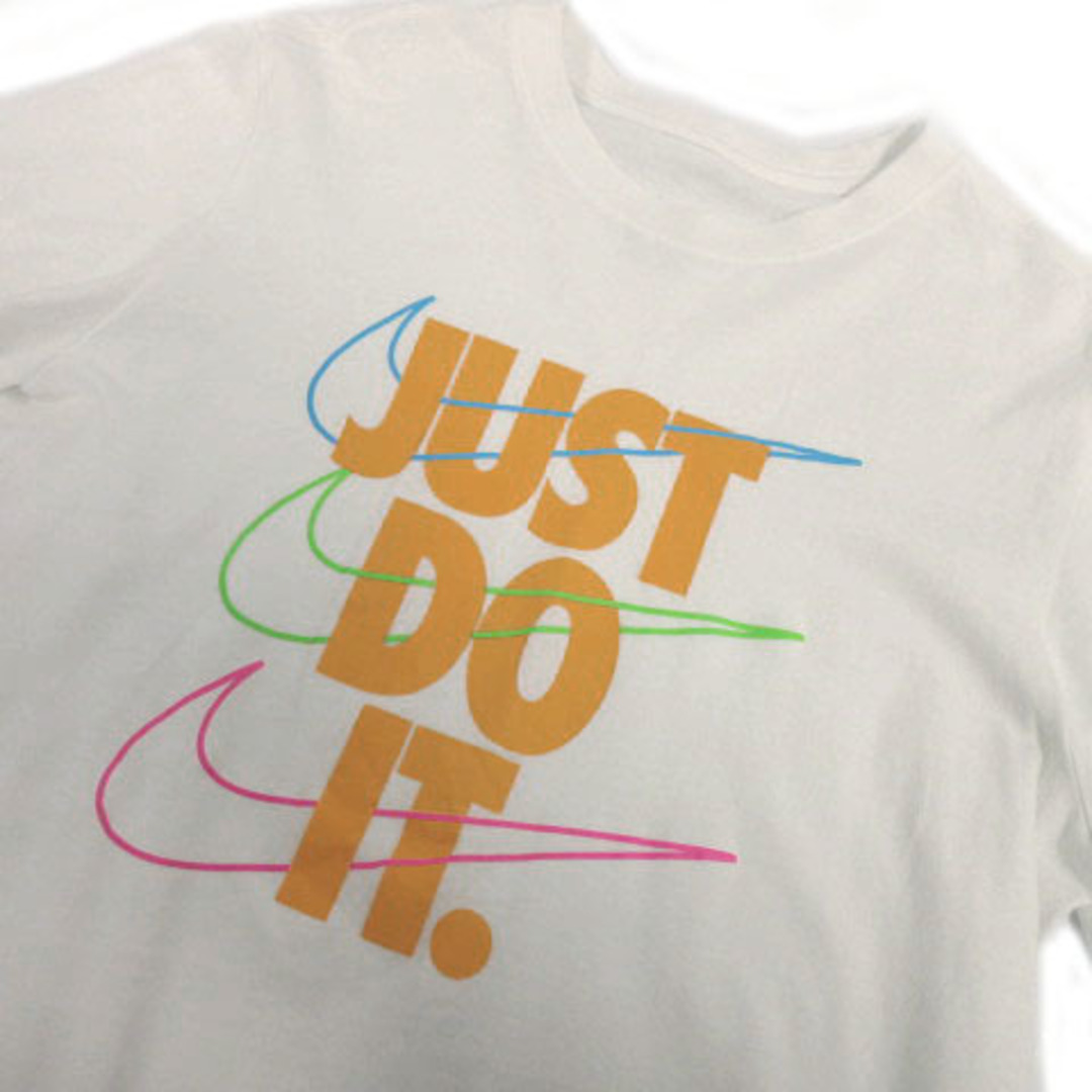 NIKE Tシャツ 長袖 ロンT ロゴ JUST DO IT. コットン白 S