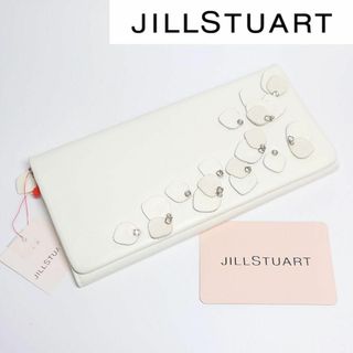 ジルスチュアート(JILLSTUART)の【新品タグ付き】ジルスチュアート かぶせ長財布花柄 アイボリー(財布)