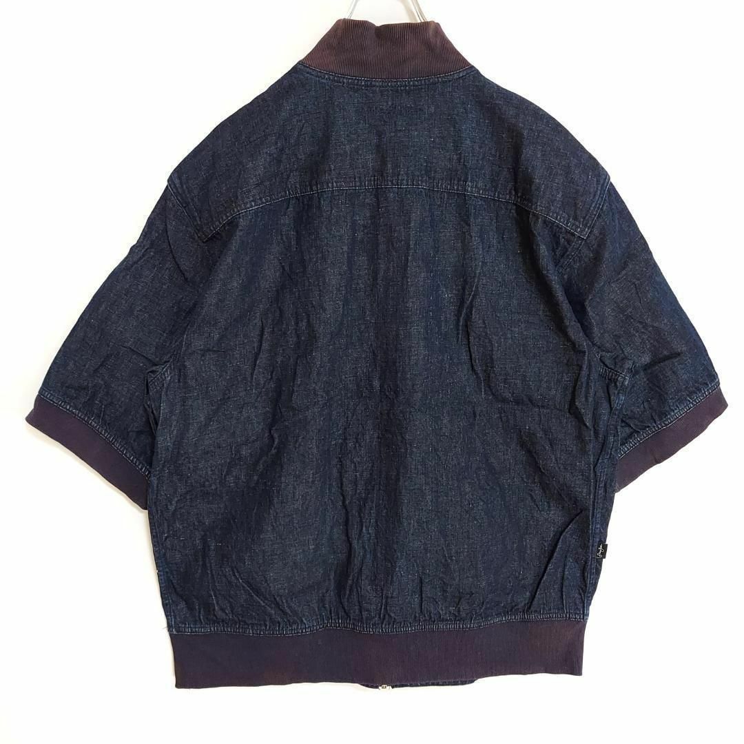 Sean John - ショーンジョン 半袖ロゴ刺繍デニムシャツ Wポケット 2XL