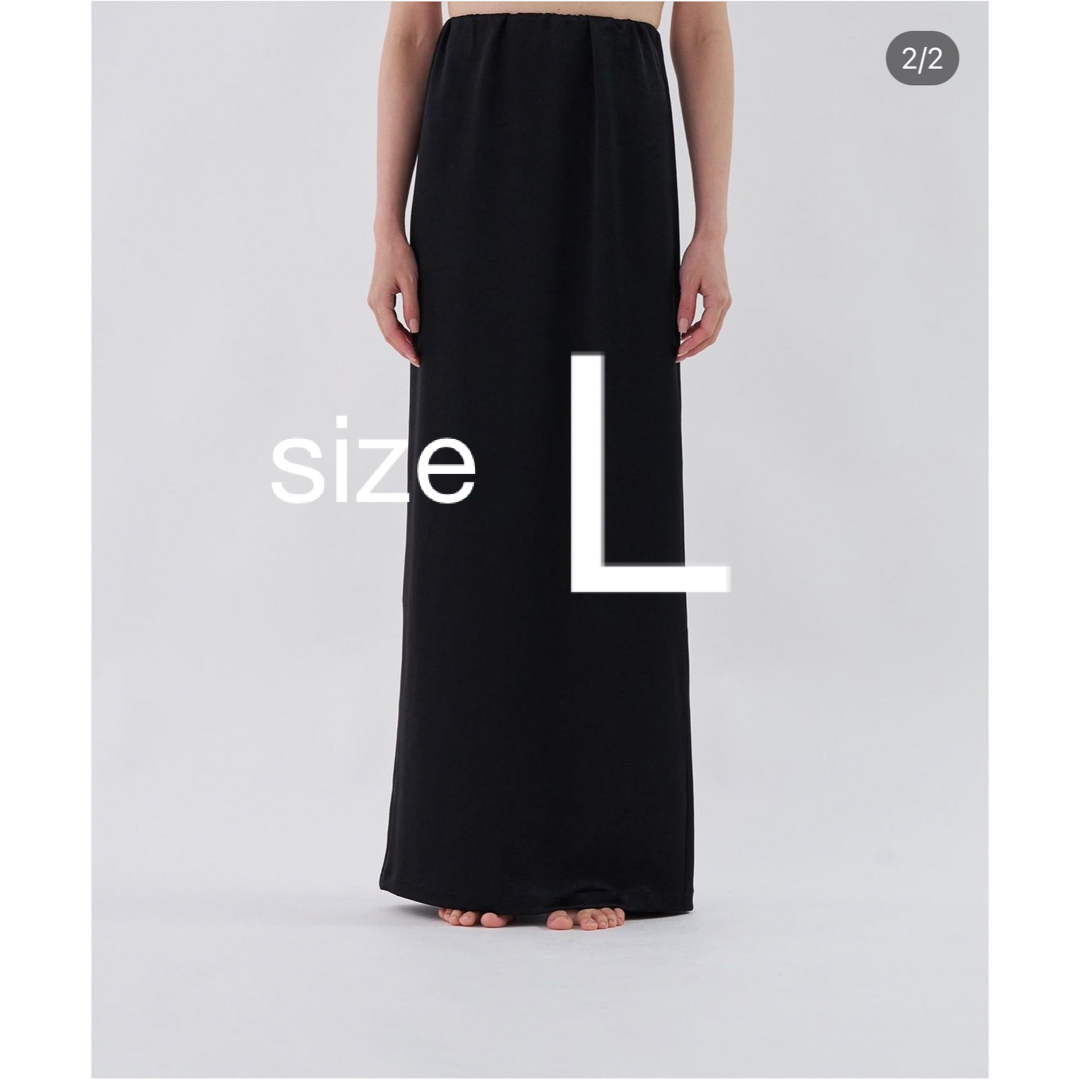 7月末まで出品enof ace long straight skirt ブラック レディースのスカート(ロングスカート)の商品写真