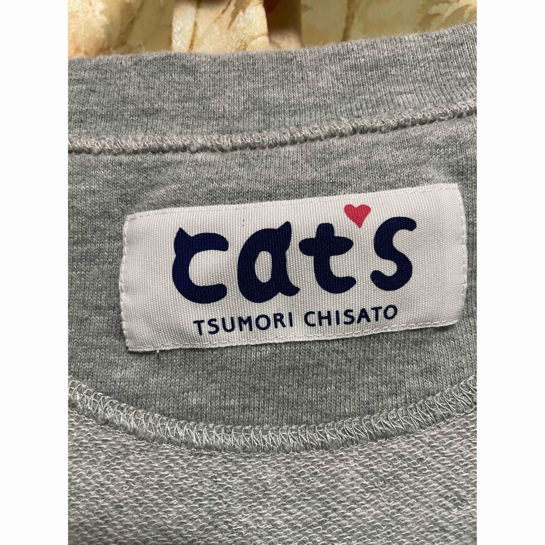 TSUMORI CHISATO(ツモリチサト)のcat's ツモリチサト　カットソー　猫　グレー レディースのワンピース(ひざ丈ワンピース)の商品写真