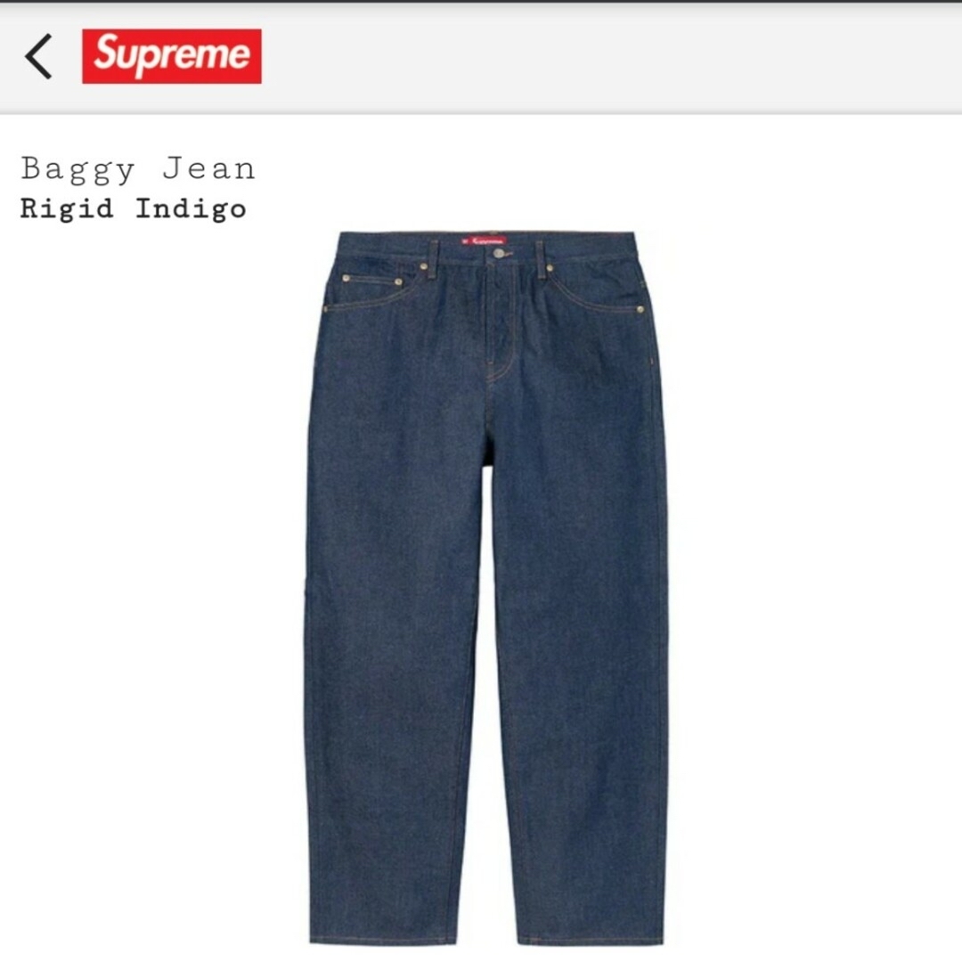 23SS 赤耳 Supreme Baggy jean 32 日本製 美