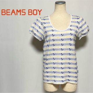 ビームスボーイ(BEAMS BOY)のBEANS BOY ビームス ボーイ Tシャツ パフスリーブ マリン ボーダー(Tシャツ(半袖/袖なし))