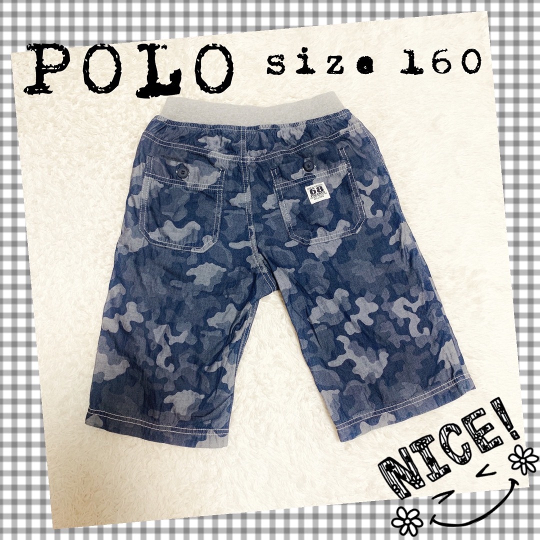 POLO RALPH LAUREN(ポロラルフローレン)のPOLO BCS ハーフパンツ 160 迷彩 ウエストゴム キッズ/ベビー/マタニティのキッズ服男の子用(90cm~)(パンツ/スパッツ)の商品写真