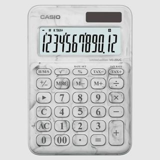 カシオ(CASIO)の電卓　CASIO　カシオ　マーブル　ホワイト　限定　ミニジャストタイプ(その他)