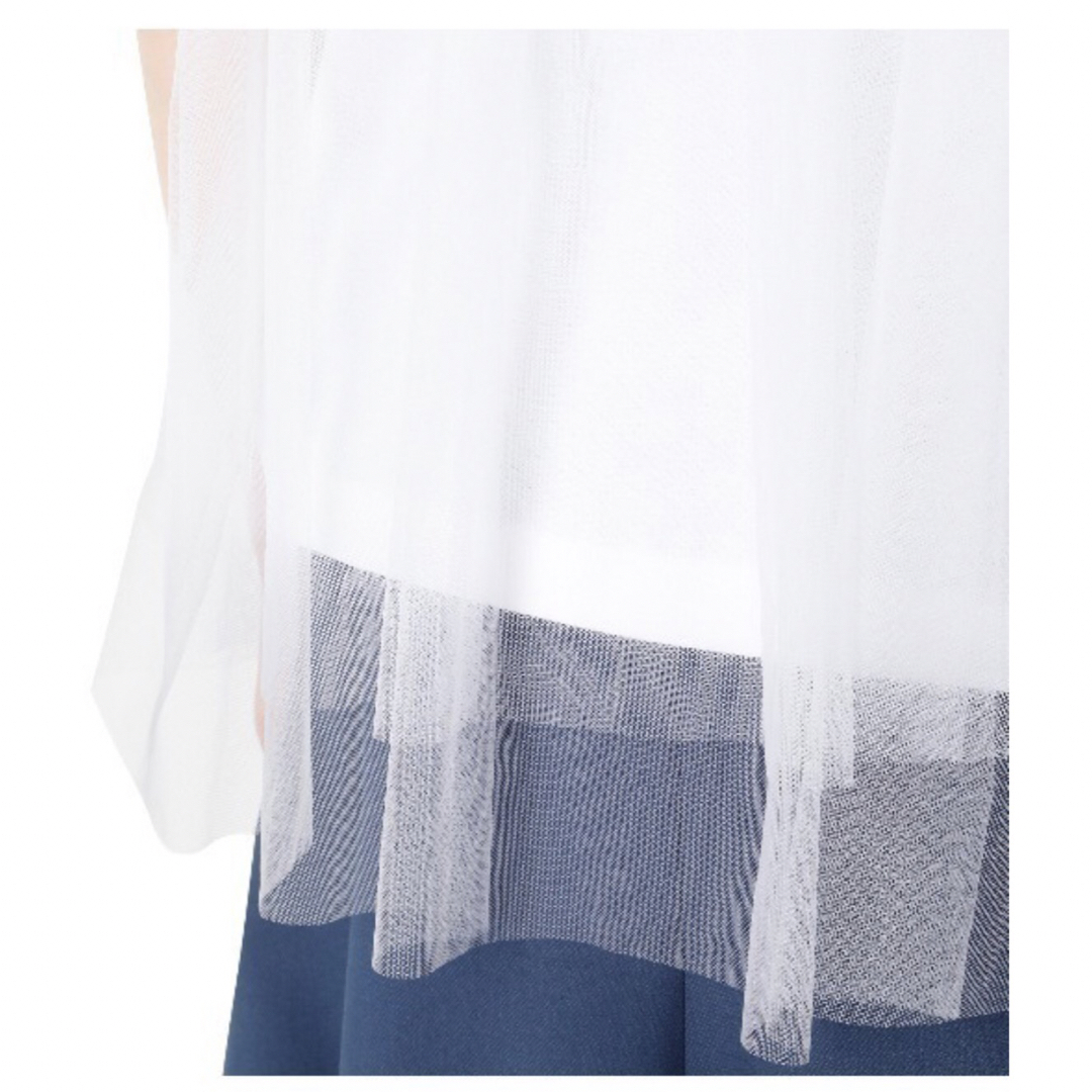 【ルシェルブルー】Layered Tulle Tee　レイヤードチュールTシャツ