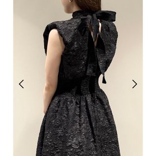 SNIDEL スナイデル オーバーショルダージャカードワンピース