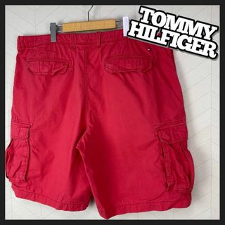 トミーヒルフィガー(TOMMY HILFIGER)のトミー ヒルフィガー ショートパンツ カーゴ ビックサイズ ワイド USA古着(ショートパンツ)