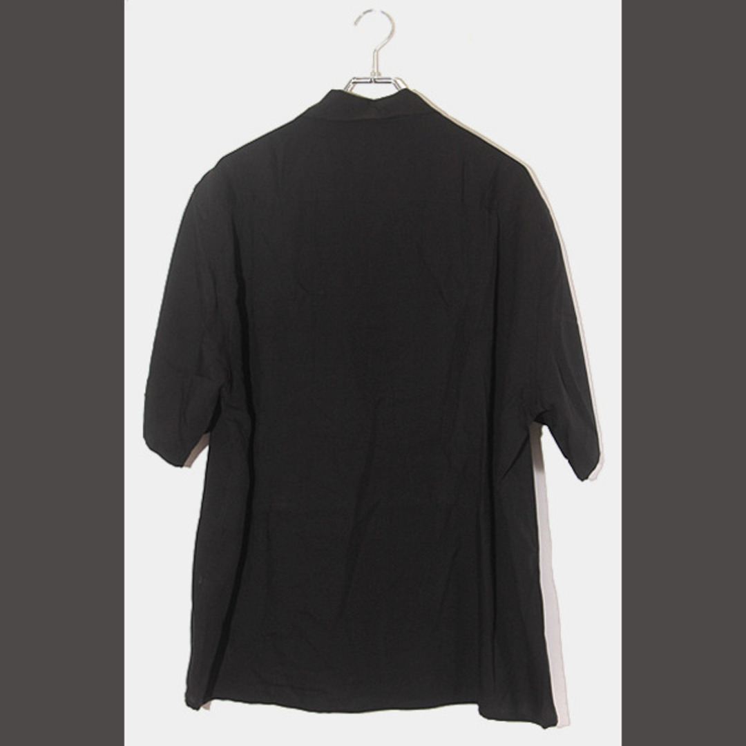 23SS ワコマリア 2トーン オープンカラーシャツ L BLACK ブラック