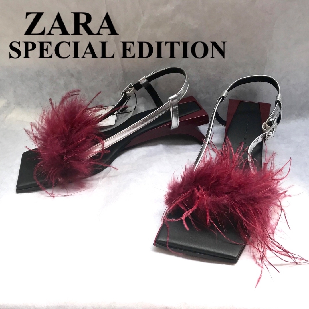 ZARA(ザラ)の人気完売★新品 ZARA★フェザーサンダル36/SPECIAL EDITION レディースの靴/シューズ(サンダル)の商品写真