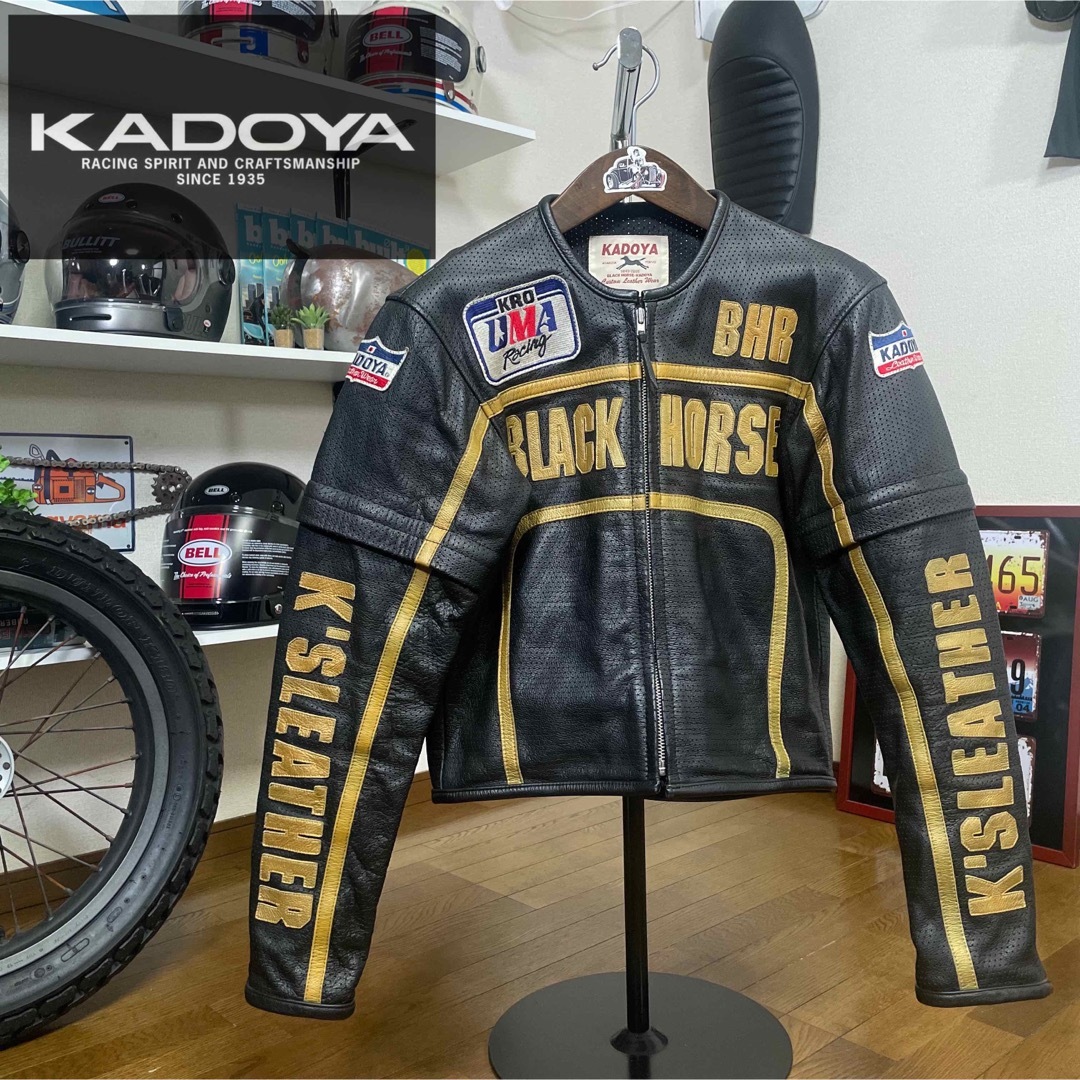 KADOYA 2wayパンチングレザージャケット | mdh.com.sa