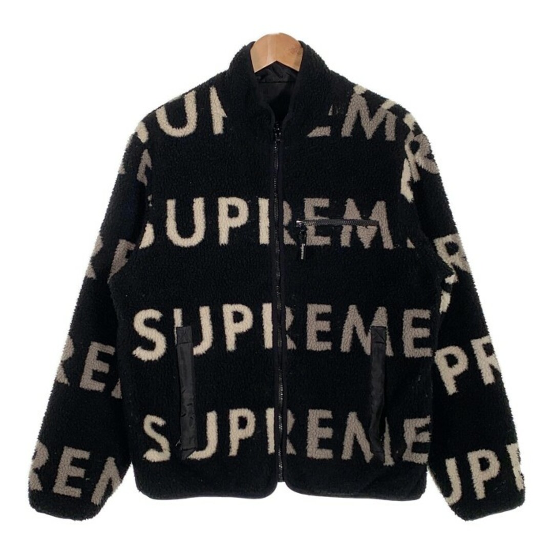 supreme  18AW リバーシブルロゴ フリースジャケット サイズ M