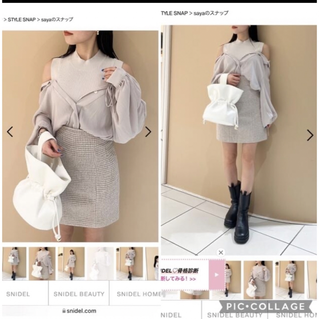 SNIDEL - ブラウスレイヤードニットトップスの通販 by ☆'s shop SNIDEL - ブラウスレイヤードニットトップスの通販 by ☆'s shop