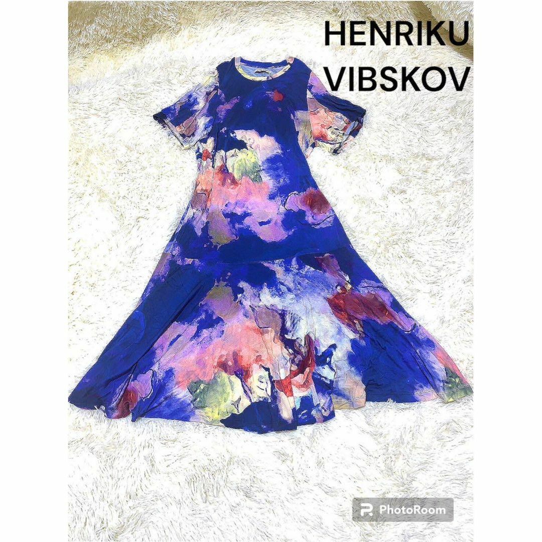 HENRIK VIBSKOV - ヘンリクビブスコフ ワンピース 花柄 ブルーの通販