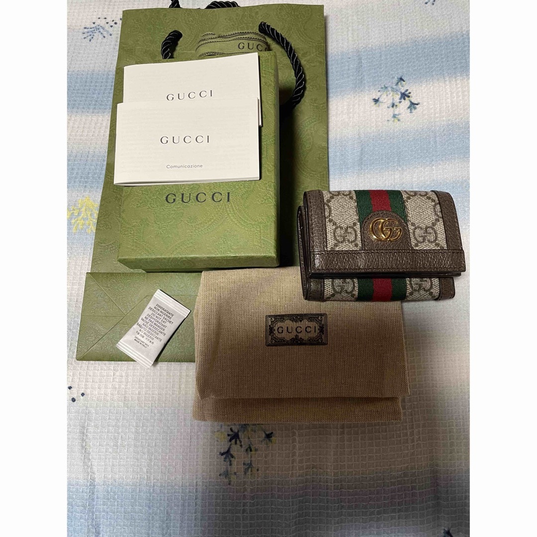 在庫わずか GUCCI オフィディア GG コンパクト財布 二つ折り ミニ