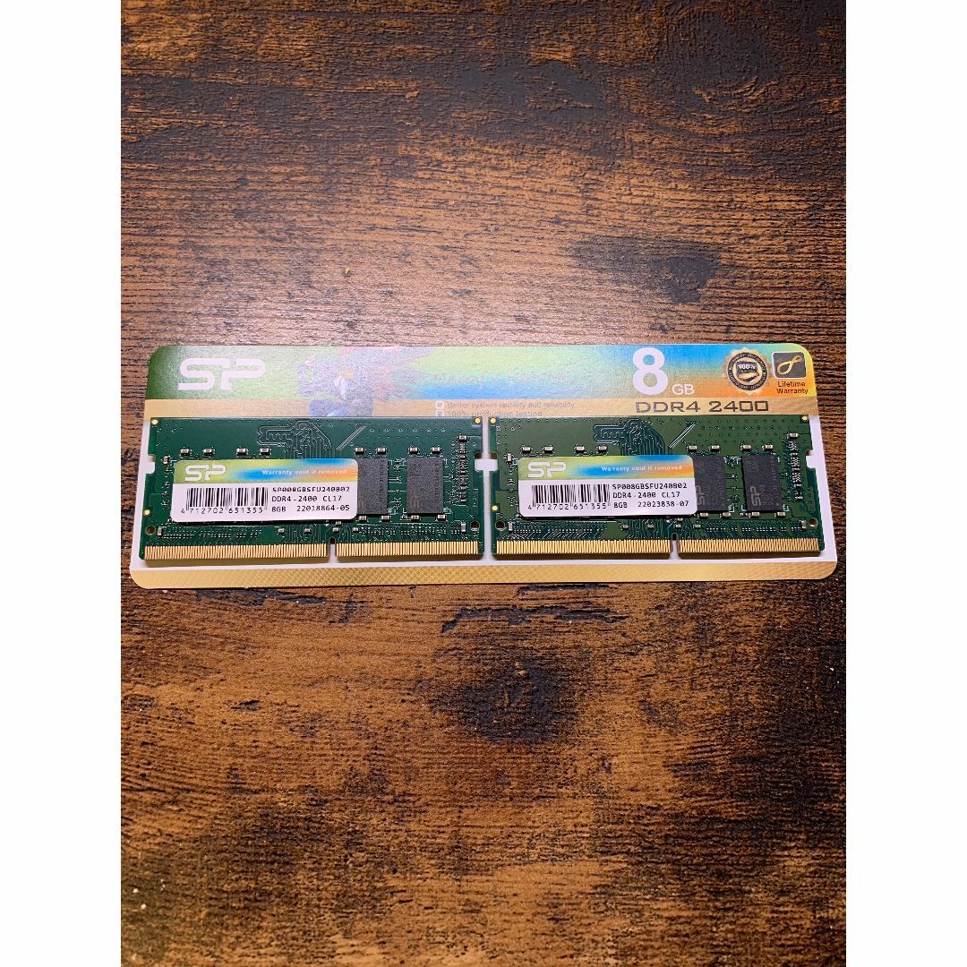 シリコンパワー ノートPC用メモリ DDR4-2400 8GB×2枚 スマホ/家電/カメラのPC/タブレット(PCパーツ)の商品写真