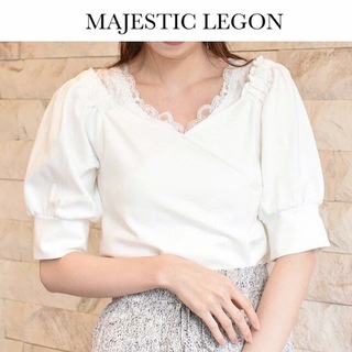 マジェスティックレゴン(MAJESTIC LEGON)のマジェスティックレゴン カシュクール トップス(カットソー(半袖/袖なし))