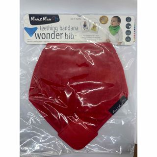 新品★wonder bib  赤色(ベビースタイ/よだれかけ)