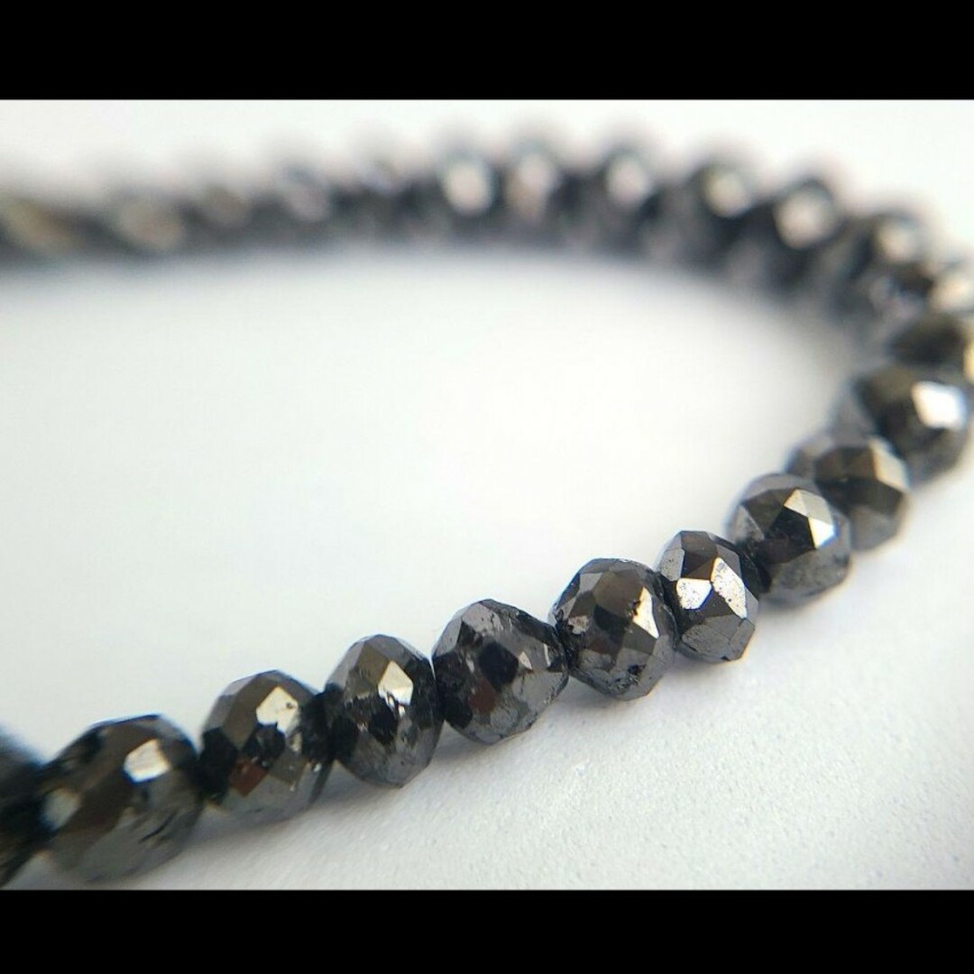 SV  綺麗　新品　天然ブラックダイヤモンド　ネックレス