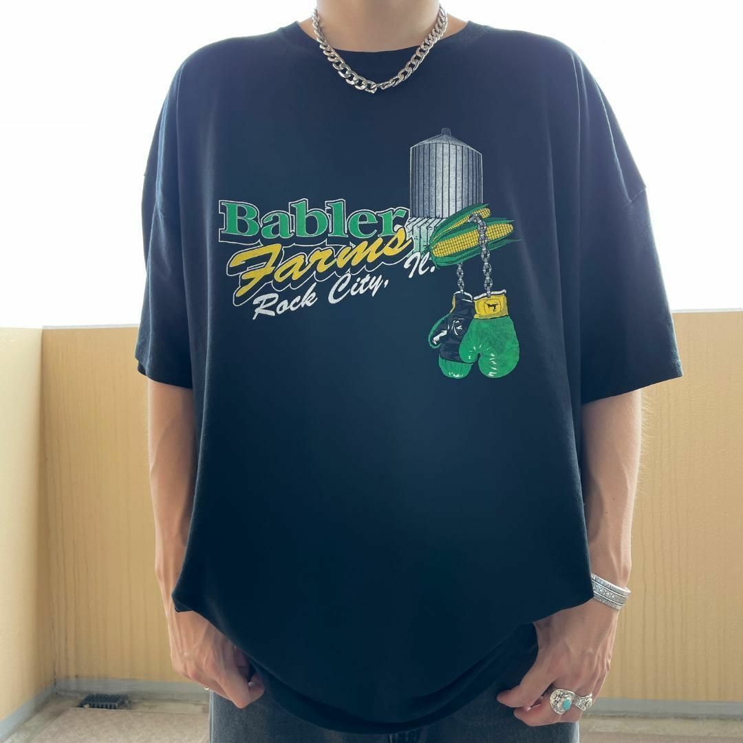 「レア 希少 総柄 レトロ デザイン 90s 」ギルダン プリント Tシャツ