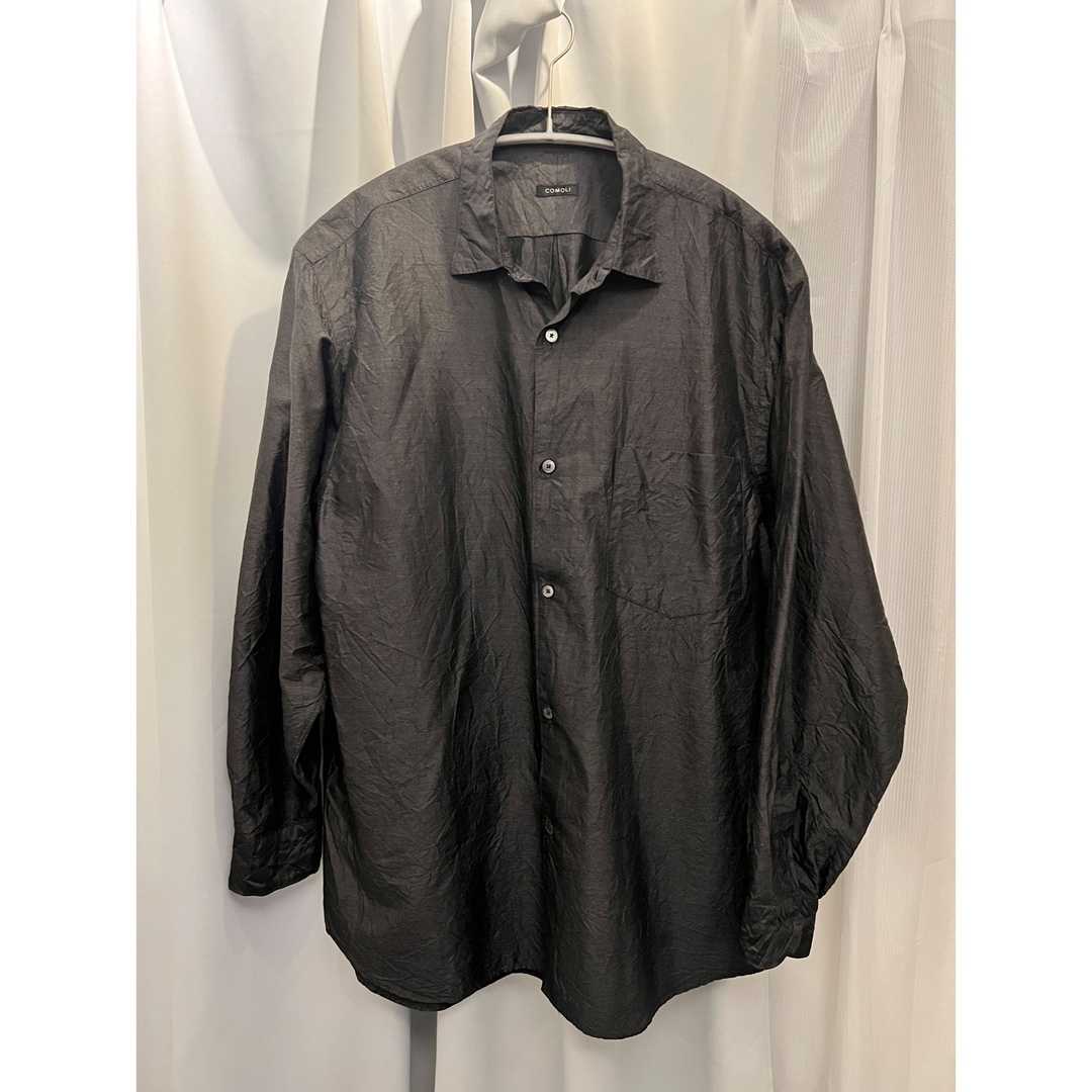 21SS COMOLI 杢シルク シャツ-eastgate.mk