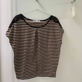 ロペピクニック(Rope' Picnic)のロペピクニック  Tシャツ　カットソー  ボーダー　レース　生活の木(カットソー(半袖/袖なし))