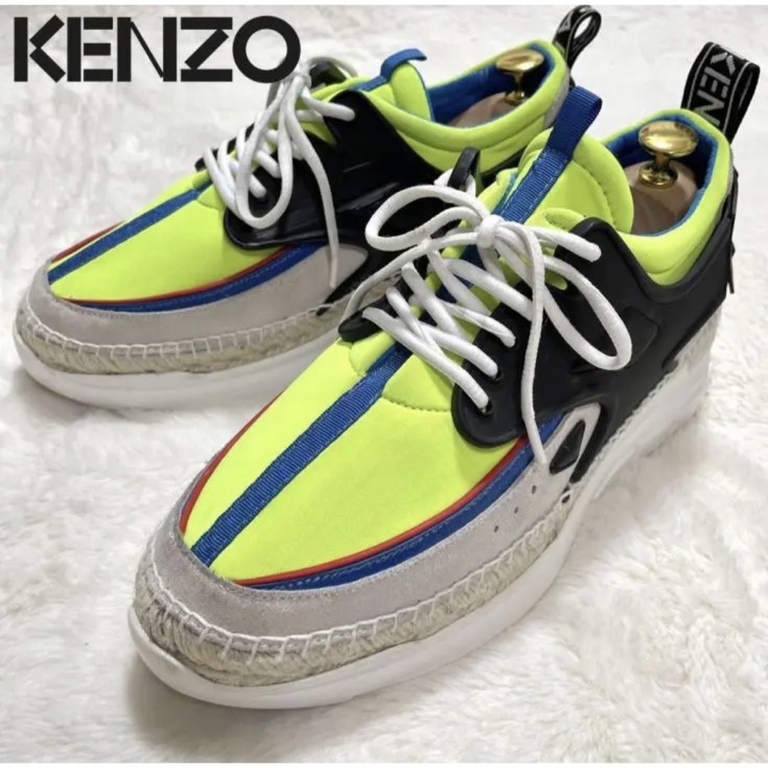 KENZO(ケンゾー)のKENZO ケンゾー レースアップ エスパドリーユ スニーカー マルチカラー メンズの靴/シューズ(スニーカー)の商品写真