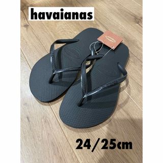 ハワイアナス(havaianas)の新品未使用　havaianas ハワイアナス ビーチサンダル　37 38 24 (ビーチサンダル)