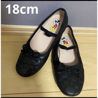 ザラキッズ(ZARA KIDS)の18cm zarakidsディズニーコラボミニーバレーシューズ女の子おでかけ上品(フォーマルシューズ)