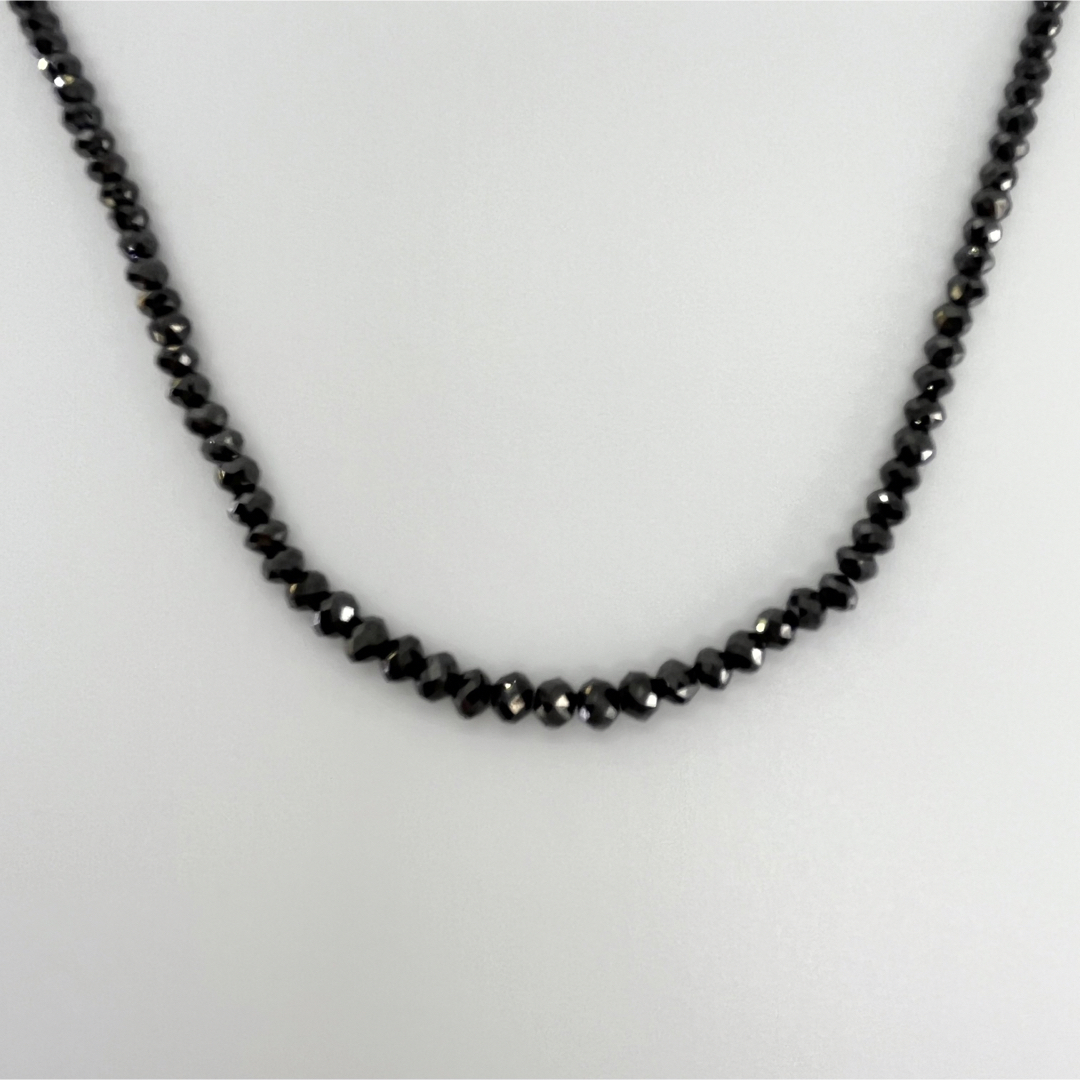 SILVER】天然ブラックダイヤ 45.25ct ネックレス 42cm