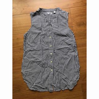 ユニクロ(UNIQLO)のUNIQLO ユニクロ　ギンガムチェック　シャツ　トップス　カットソー  S(シャツ/ブラウス(半袖/袖なし))